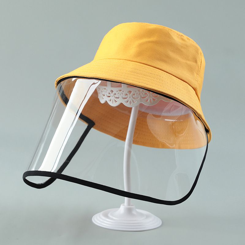 Children New Transparent Anti-sun Shield All-Purpose Full Face Isolation Protection Safety Full Face Hat Kids Anti-Pollution Anti Saliva Anti Infection Hat with Plastic Cover