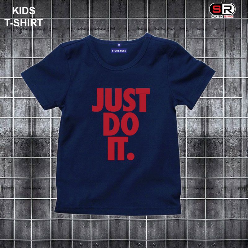 Just Do It Short Sleeve Cotton T-Shirt For Boys By Stone Rose - 16908T