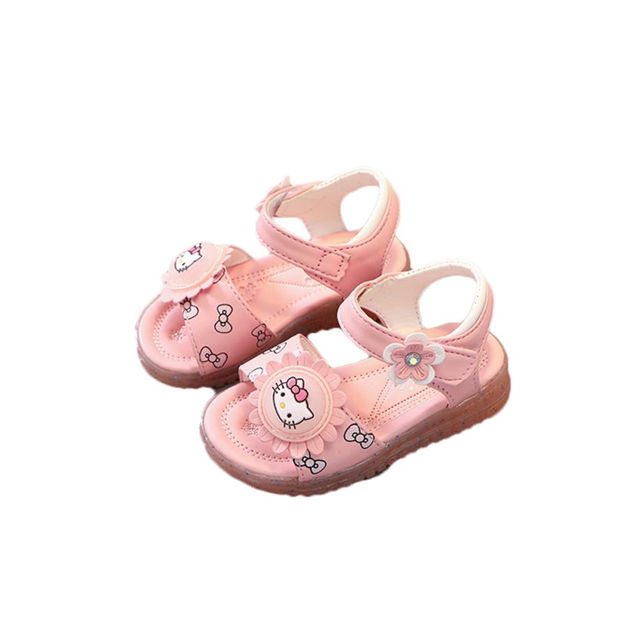 Yfashion 1 Pair Of irls Shoes Soft Sole Cartoon Pattern Baby Sandals For Summer color