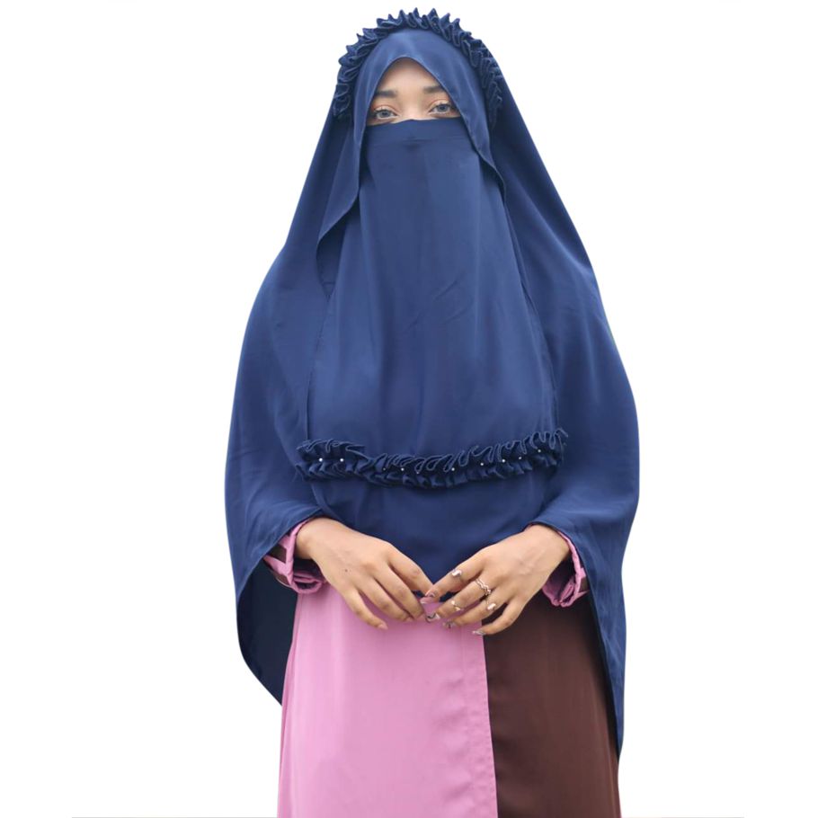 hoodie Niqab Crown Hooded Muslim Women Hijab Dress Prayer Garment Traditional Headwear Woman Veil Burqa Shawl Arab Face Cover Headwear-moslim wear women fasion 1