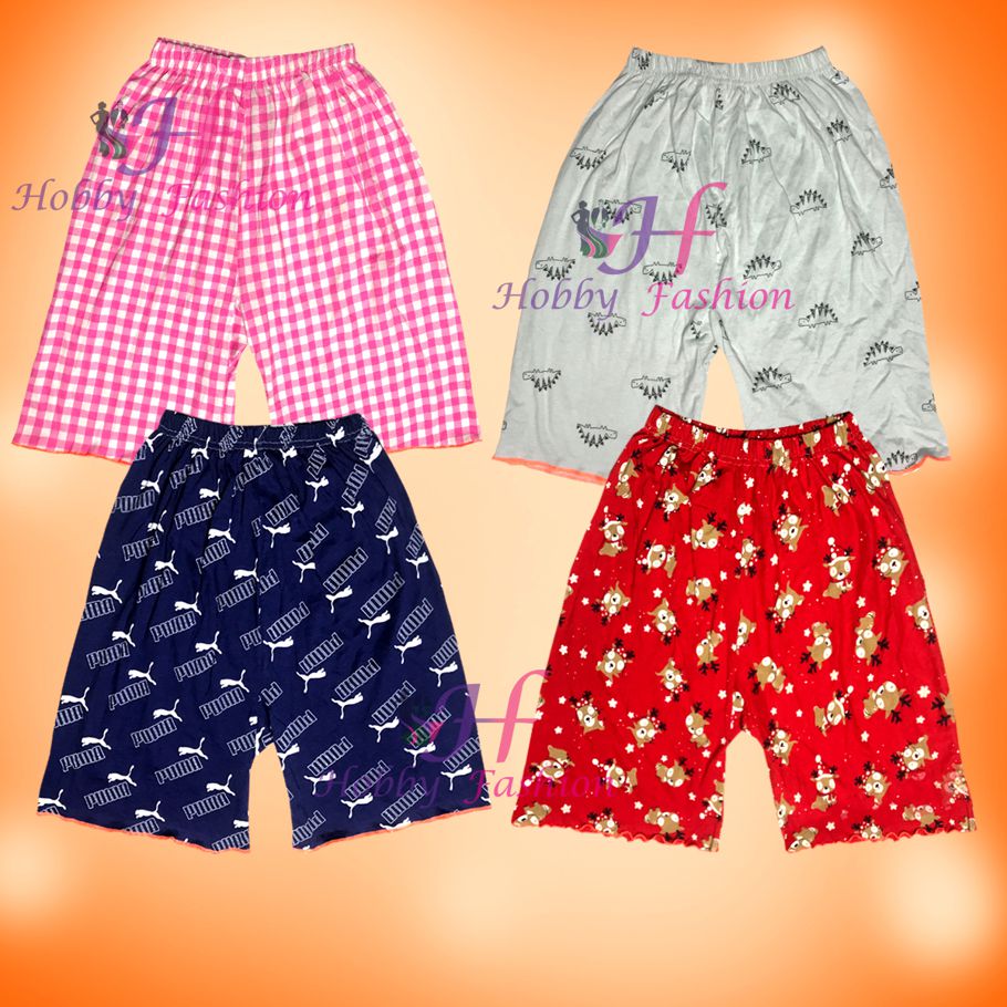 4 Pieces Multi Color kids Half Pant for 6-12 years Baby By Any Color