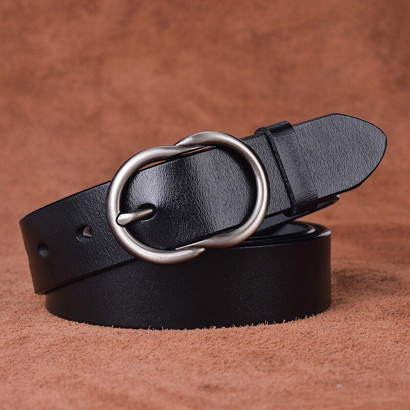 Second Layer Cow Leather Belt Luxury Strap Dress And Jeans Belts Fashion For Women Vintage Buckle casual wild belt