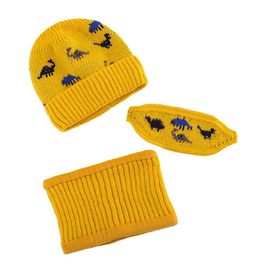 Children Fe Cover Hat Kit Elastic Hat Scarf Fe Cover Three Piece Set