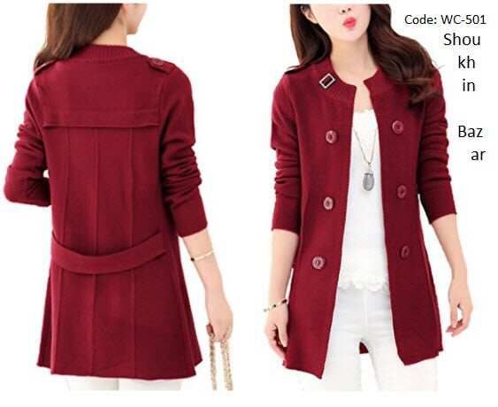 Stylish Trendy Red Color Winter Coat for girls