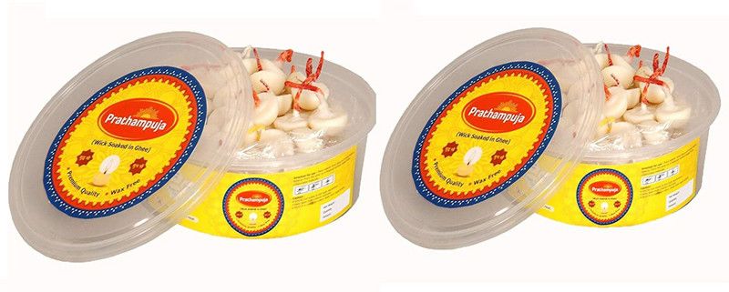 PRATHAMPUJA Ghee Diya Batti for Pooja Cotton Wick  (Pack of 200)
