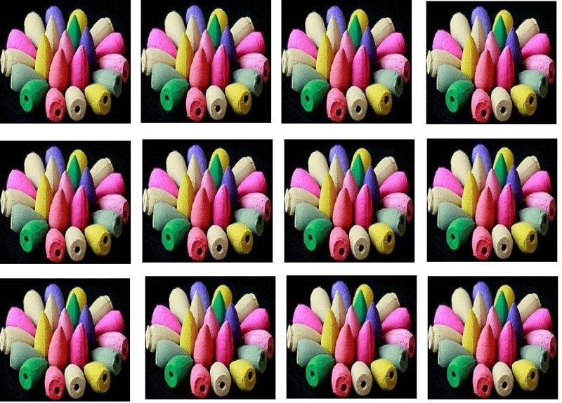 Nyrwana Backflow Dhoop Cones Pack of 85 with Sanited Rose & Chandan fragrance Mogra  (85, Set of 1)