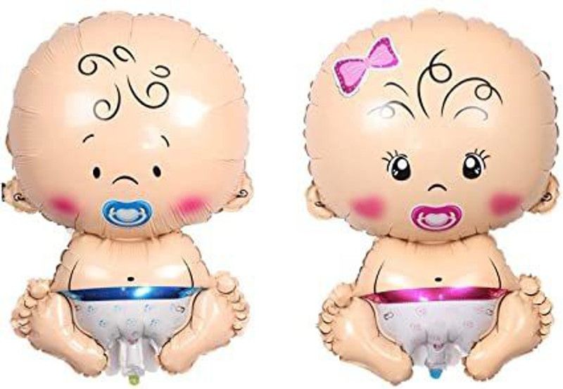 Vshop Printed Large Jumbo Baby Shower Foil Balloon Balloon  (Multicolor, Pack of 2)