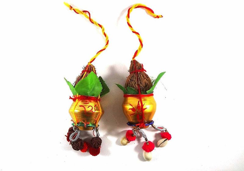 Desi Decor Stoneware Kalash  (Multicolor)