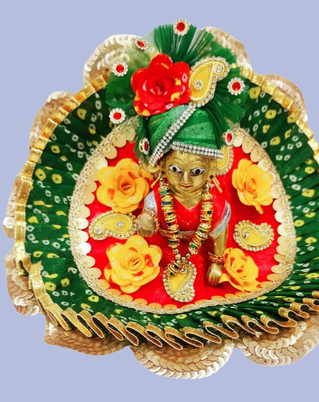 Laddu-Gopal, Krishna G, Bal-Gopal, Thakur-G, Size 5- 10 inch Dress  (Cotton)