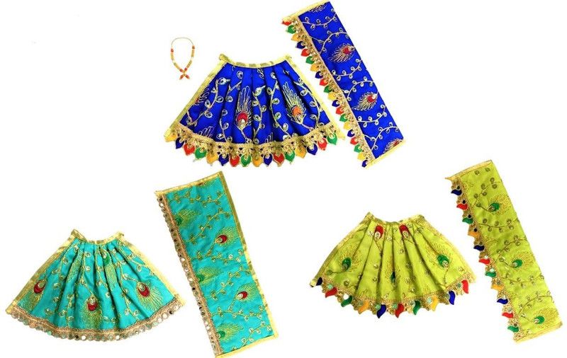 MountAlps Mata Rani Dress, Made of Silk Cloth. Size: Lehenga 11 Inch Dress  (Silk)