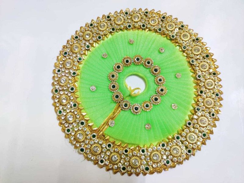 radha krishnam poshak /Laddu Gopal Designer Dress With Mukut /Radha Rani Dress / Size 5NO) RK_822 Deity Ornament  (DRESS)
