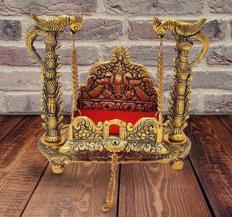 lootnixx SUSAJJIT DECOR Laddu gopal jhula - Krishna Jhula- Bal Gopal sihasan - ladoo gopal swing - Lord Jhula- Rajasthani work Handicraft - Decorative Gift Home Temple Jhula Jhula, krishna Jhula