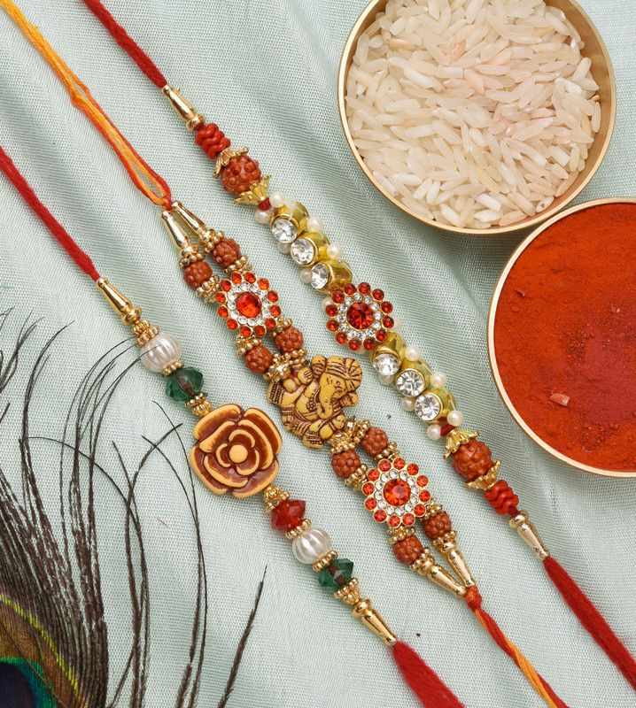 Chawal Roli Pack, Rakhi Set  (Rakhi 03)
