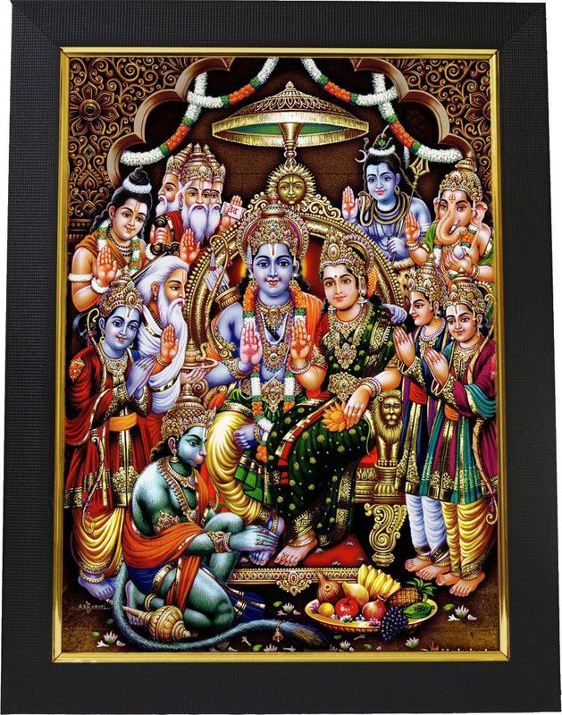 101Temples Sita Ramula Kalyanam God Photo Frame Religious Frame