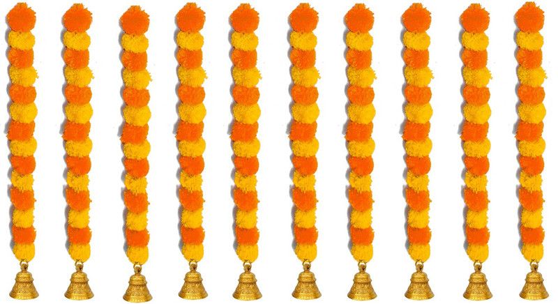 iHandikart Plastic Garland  (Yellow, Orange)