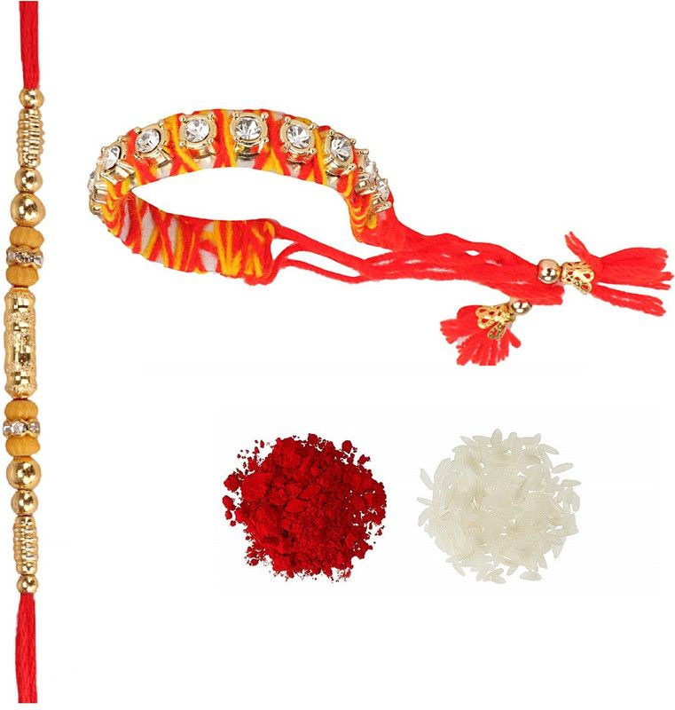 Rakhi Set  (1 Lumba, 1 Rakhi, Roli Chawal Pack)