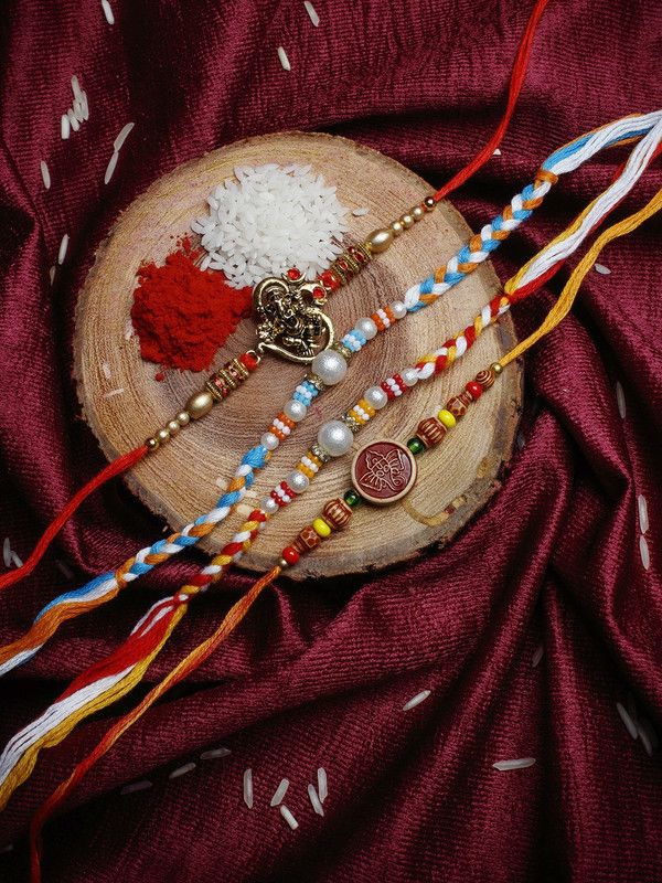 Rakhi Set  (Set of 4 With Roli Chawal)