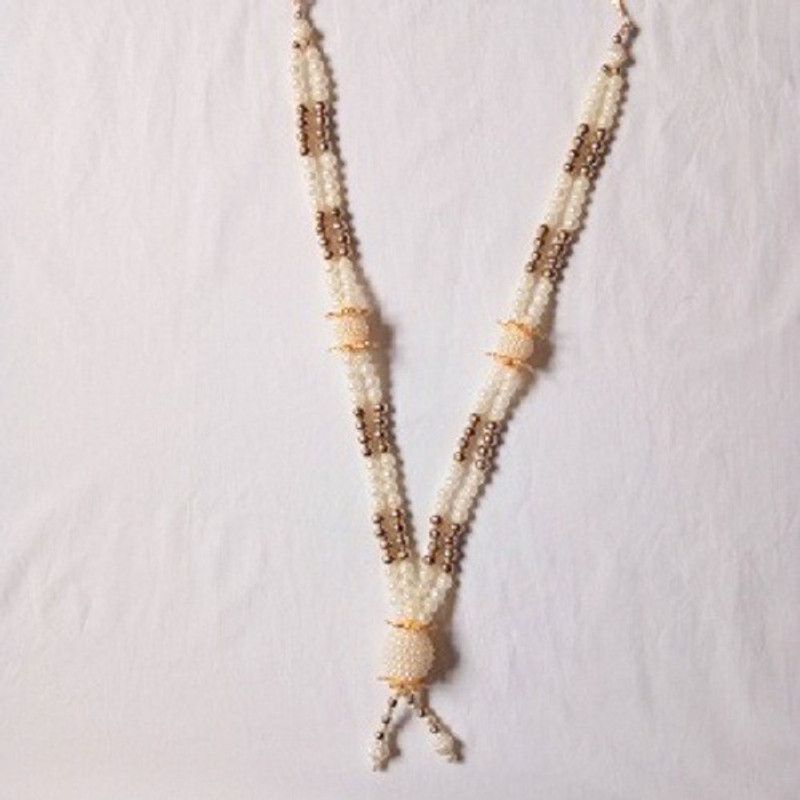 JIYA CREATIONS JIYA CREATIONS Handcrafted Moti Kanthi/Mala Moti, Pearl Beads,Mani Garland  (White, Gold)