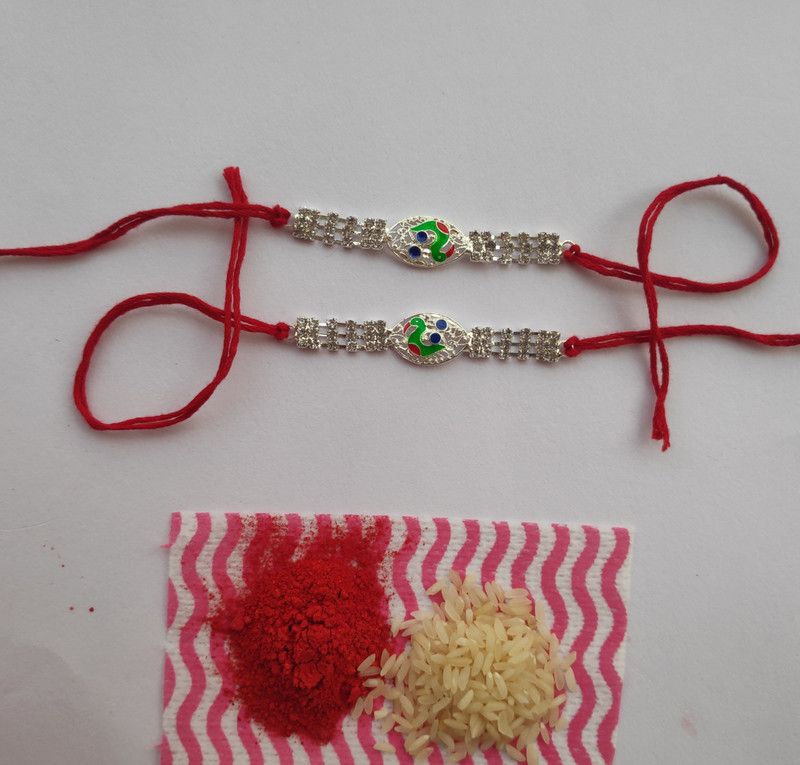 Rakhi Set  (2 Rakhi, 1 chawal Roli)