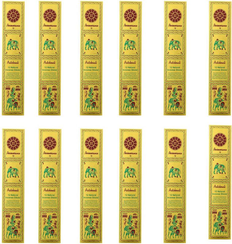 nspire from nature Nspire Incense Sticks Charcoal Premium Incense Sticks, Pure Aroma, Low Smoke Incense Handmade Organic agarbatti (Perseverance – Patchouli) Pack of 12 Patchouli  (12, Set of 12)