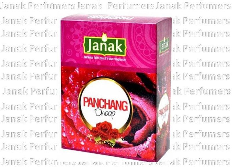 Janak Panchang Dhoop Pack of 2 Guggul, Tulsi, Rose, Neem, Woody Dhoop