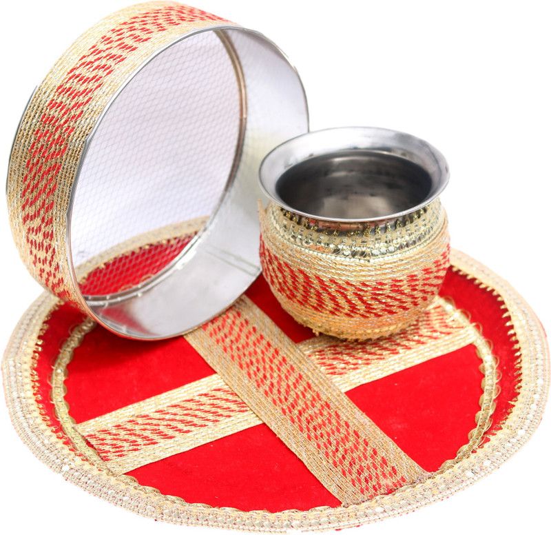Onestore India Karva Chauth - 5 Steel  (1 Pieces, Multicolor)