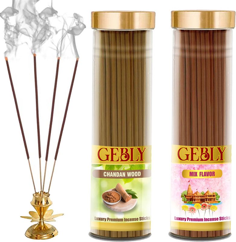 GEBLY SANDAN WOOD MIX FLEWER Luxury Premium Incense Stick 200x 2 Agarbatti  (400, Set of 2)
