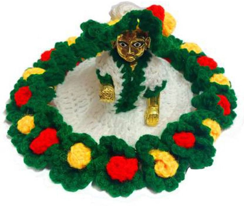 Jai shri krishan JSKA000039-S6 Size Dress / Poshak For Baby Laddu Gopal / Kanha Ji / Kanhaiya Ji /Little Lord Krishna / Govinda / Thakur Ji / Bal Gopal / Murlidhar Made Of Woolen Dress  (Wool)