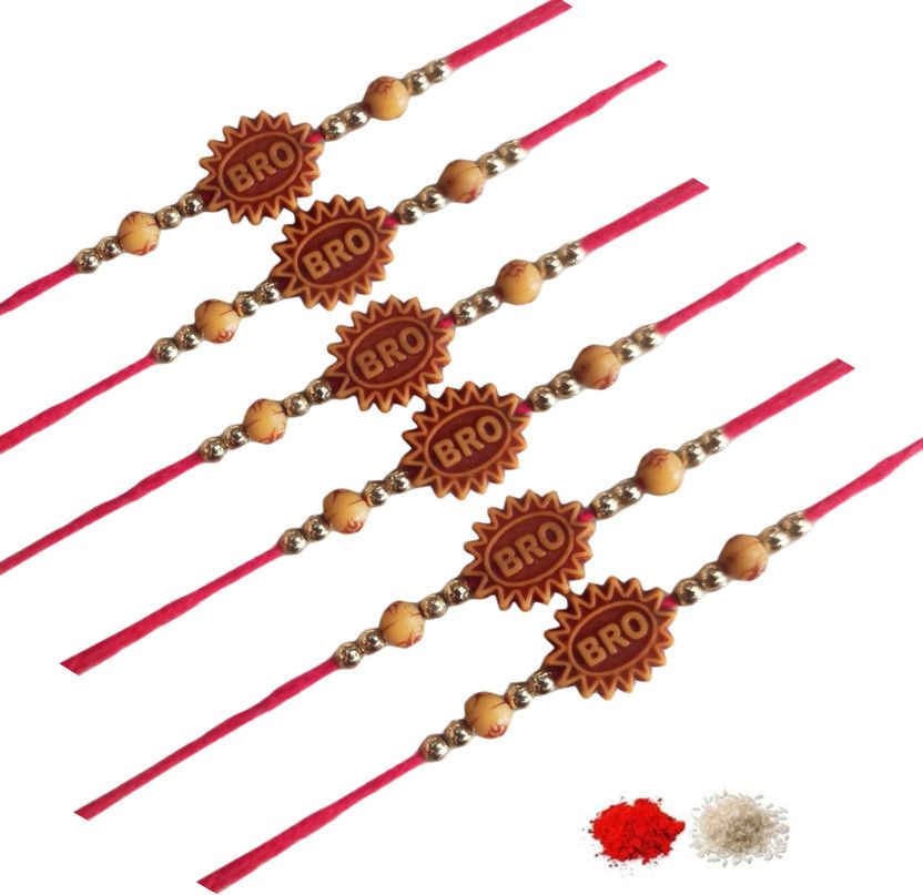 Chawal Roli Pack, Rakhi Set  (8 Rakhi)