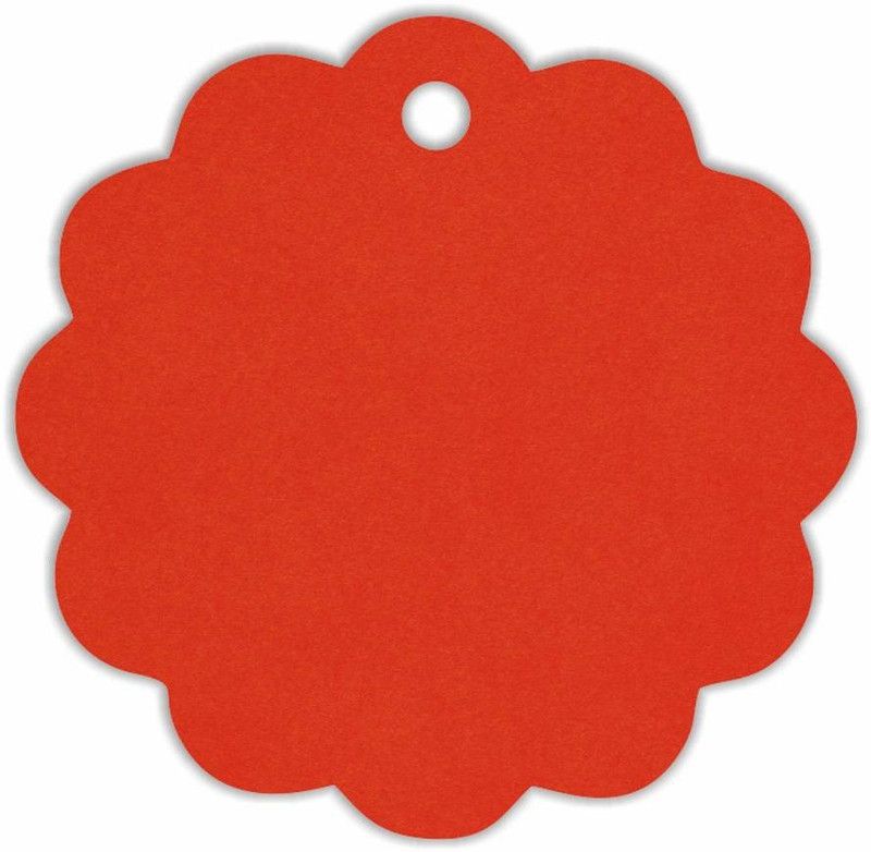 CVANU Creative Ideas Of Gift Tags Blank Label Hang Tag Double-Sided Printable Handmade Art/ Kraft With Golden Strings For Festival Decoration Events Small Business etc 400pcs- Chili Pepper Colour Greeting Card  (Chili Pepper, Pack of 400)
