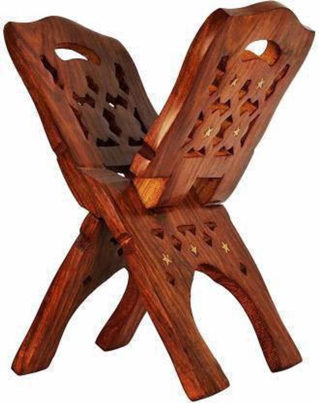 SBBCO Wooden Brown Rehal  (Width (Open) = 34 cm : Height (Open) = 25 cm)