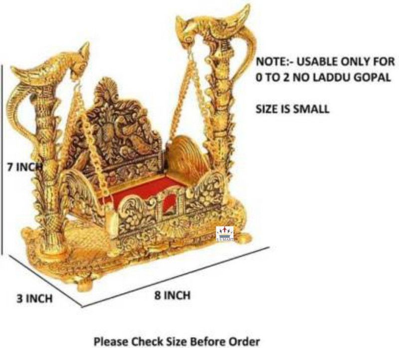 Cyan spritual Metal Krishna Jhula, Laddu Gopal Jhula,, For Home And Office Jhula