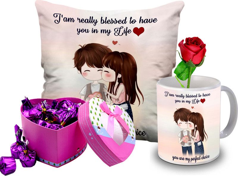 Midiron Valentine’s Day Gift Combo For Girlfriend (Love Gifts) Ceramic, Microfibre Gift Box  (Multicolor)