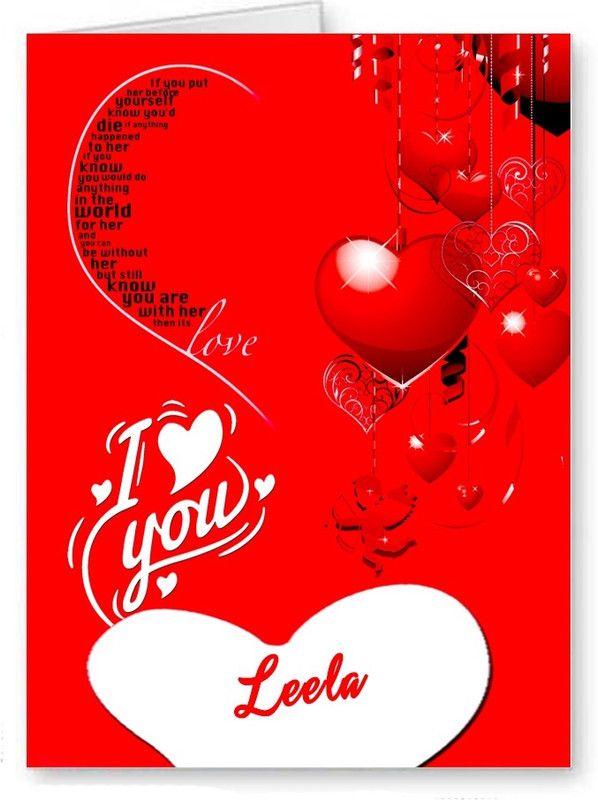 Midas Craft I Love You Leela ….15 Romantic Card Greeting Card  (Multicolor, Pack of 1)