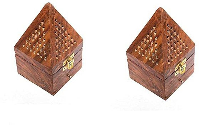 NextNewBetter Wooden Incense Holder Set  (Brown)