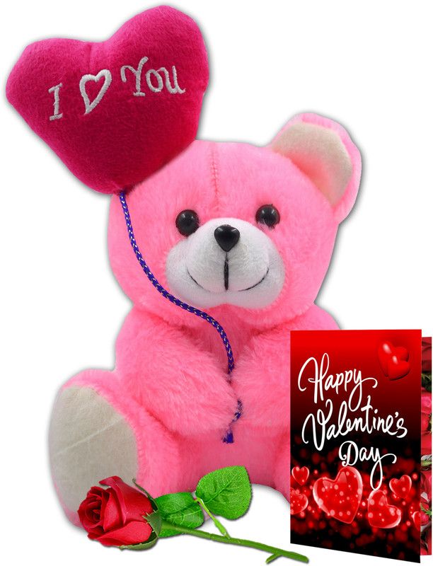 Avirons Greeting Card, Soft Toy, Artificial Flower Gift Set