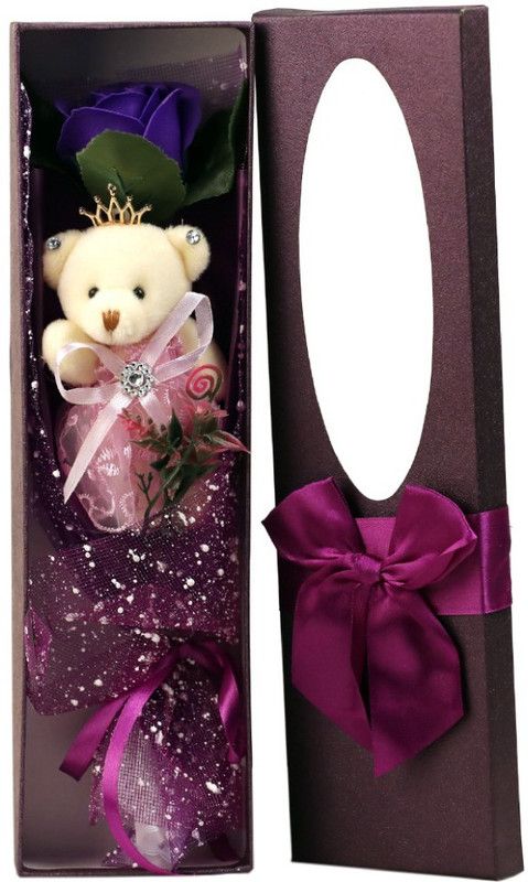 IndoSkyAsia Soft Toy, Artificial Flower Gift Set