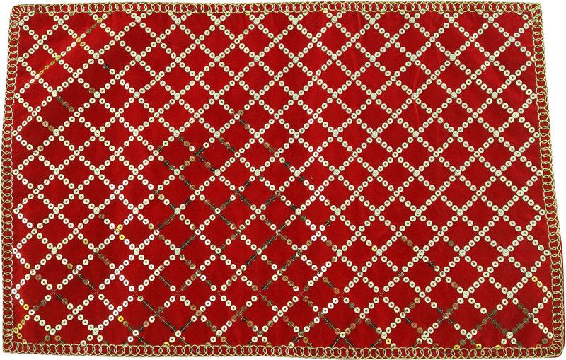 SEKDAS Pooja Mat Asan Pooja Cloth Altar Cloth  (Pack of 3)