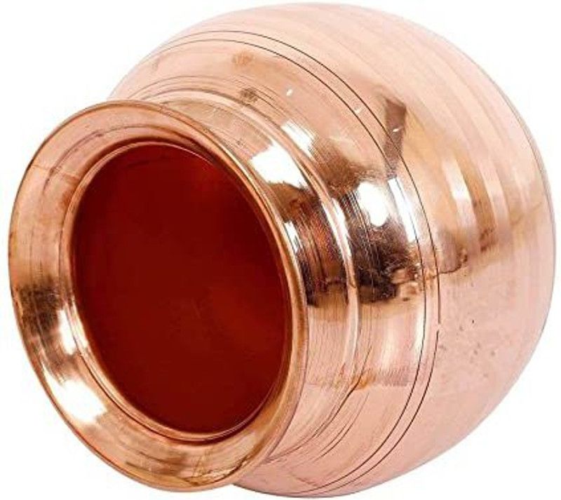 COPPER COUNTER Copper Tamba Matka/Pot 5 Litre Water Storing Copper Matka Copper Kalash  (Brown)