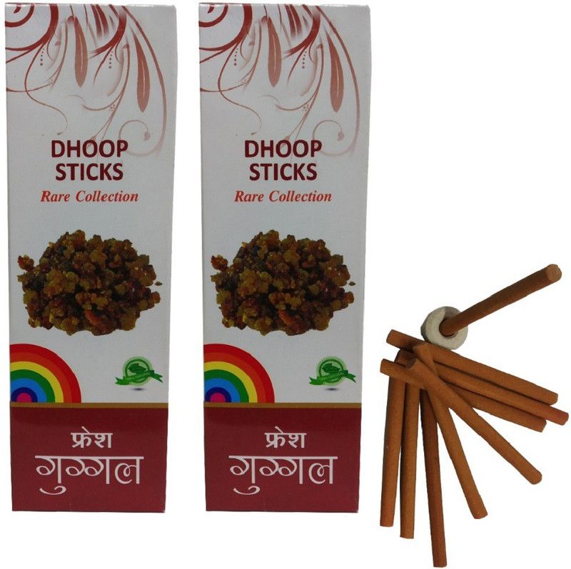 Stylewell Rare Collection(Pack Of 2) Premium Fresh Guggal Scented Dry Dhoopbatti Incense Sticks Box(10 Sticks) for Worship/puja and Mediation,Spritual Purpose Guggul  (10, Set of 2)