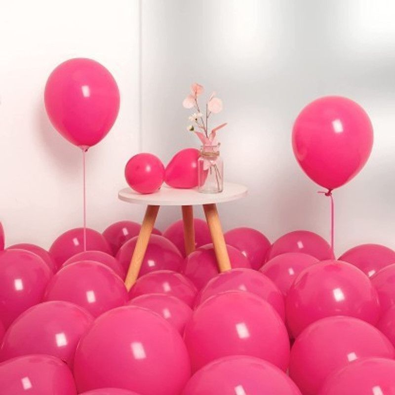 Juneja Enterprises Printed Balloons_Christmas_theam_pink_55 Balloon  (Multicolor, Pack of 1)