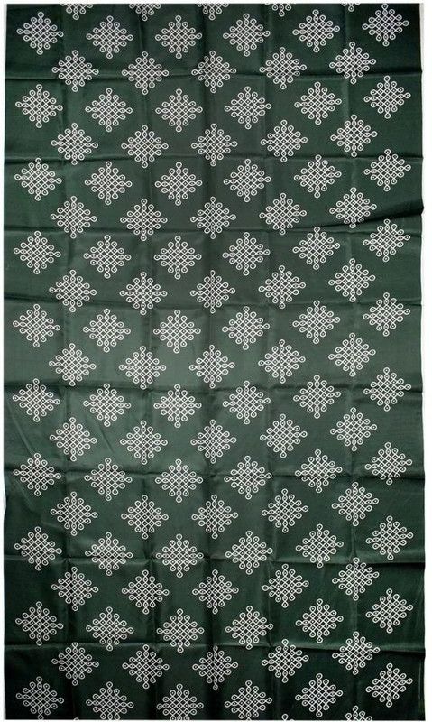 Dalvkot Green Kolam Backdrop Cloth for Pooja Decoration Altar Cloth