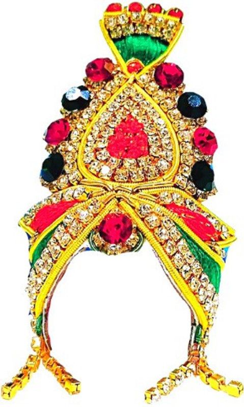 nittzapparels Diamond / Stone Mukut for Laddu Gopal, ThakurJi Shringar/ Goddess Mukut Mala Set Deity Ornament  (Lord Krishna, Laddu Gopal, Thakur Ji, Goddess)