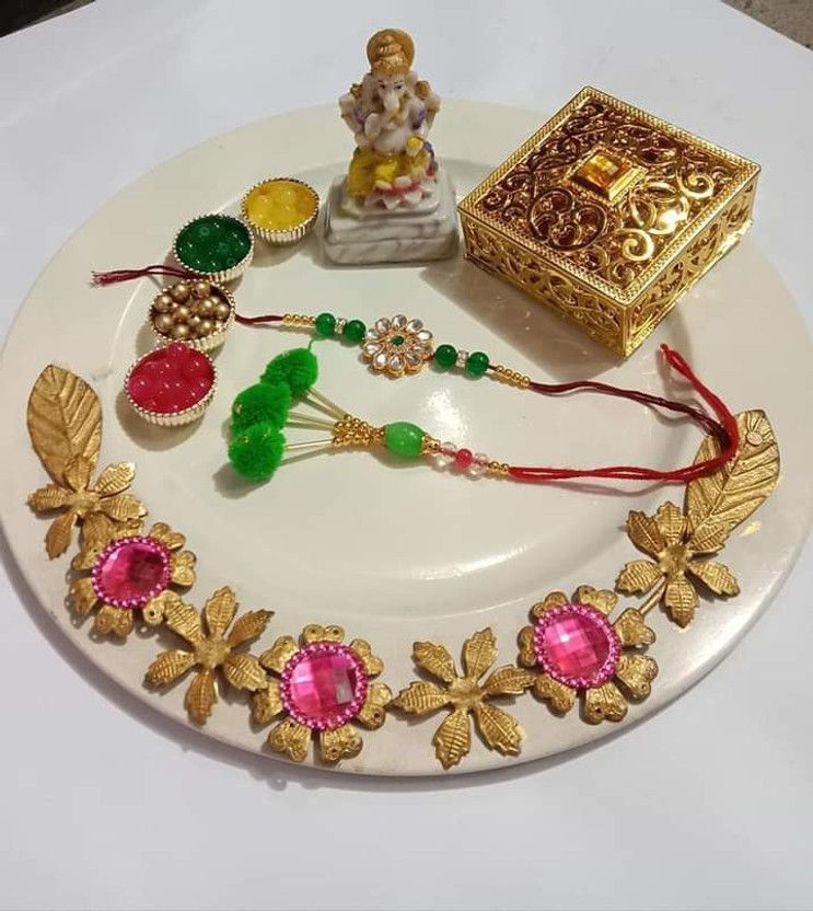 Chawal Roli Pack Set  (Bhaiya bhabhi rakhi.with cute gift box and roli chawal)