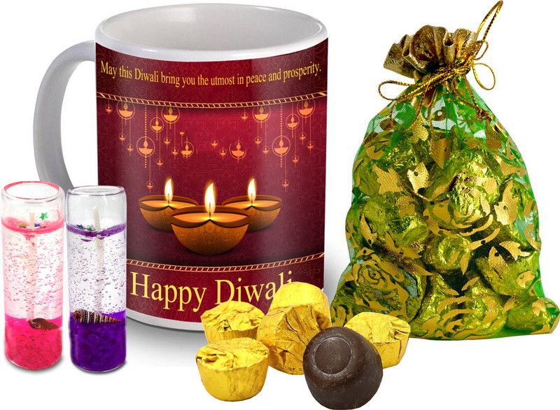 Midiron Chocolate, Candle and Coffee Mug IZ19Choco15-09 Ceramic, Glass Gift Box  (Multicolor)