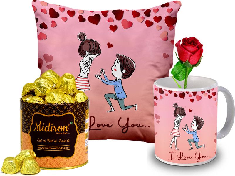 Midiron Valentine Day Gift For Wife |Romantic Gift (Festive Gifts) Ceramic, Microfibre Gift Box  (Multicolor)