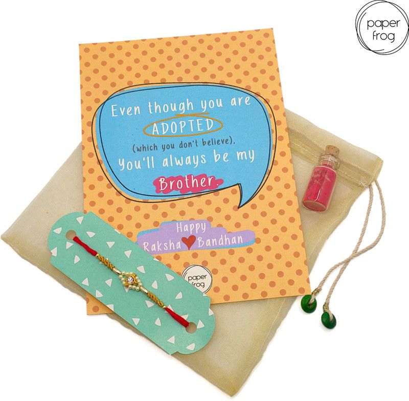 Rakhi, Greeting Card, Chawal Roli Pack Set  (Rakhi::Greeting Card::Chawal Roli)