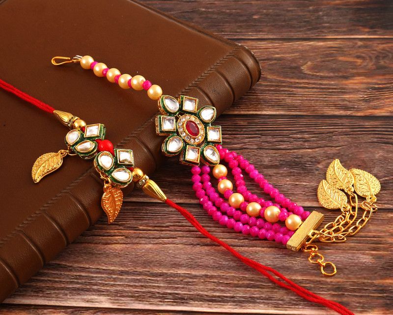 Chawal Roli Pack Set  (1 Bhaiya Rakhi & 1 Bhabhi Rakhi)