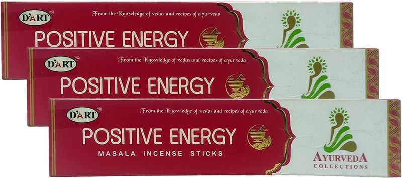 Positive Energy Incense Sticks Agarbatti Stick Incense Stick Most Liked Fragrances Export Quality Incense Sticks Hand Rolled Agarbatti Fine Quality Incense Pack of 3 (3 small boxes of 15g) (Total 45 Sticks) Positive Energy  (3 Units)