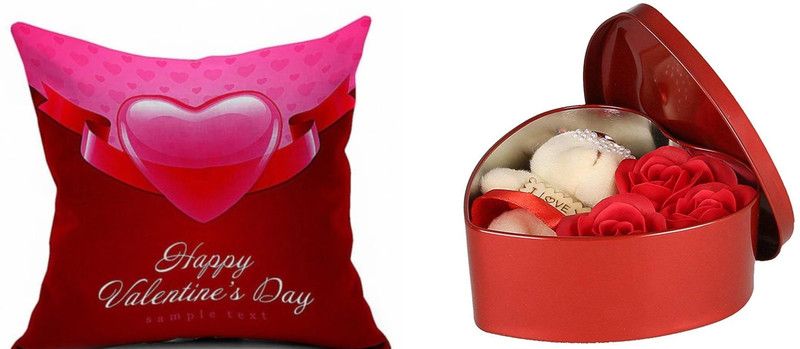 SapphireBlue Soft Toy, Artificial Flower Gift Set